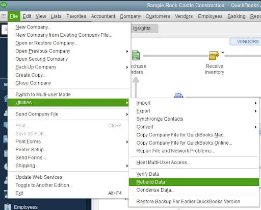Make Use of the Data Rebuild Tool