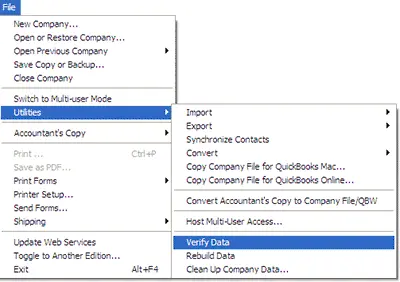 Manual Method To Repair QuickBooks Company File