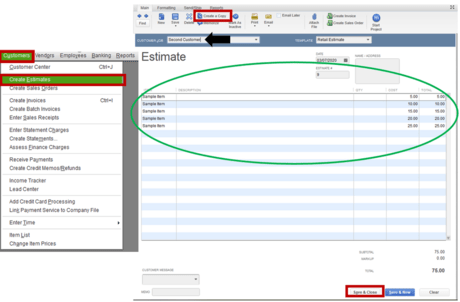 Quickbooks Estimates