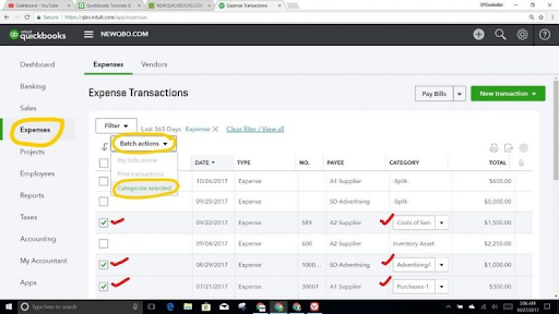 Review Transactions