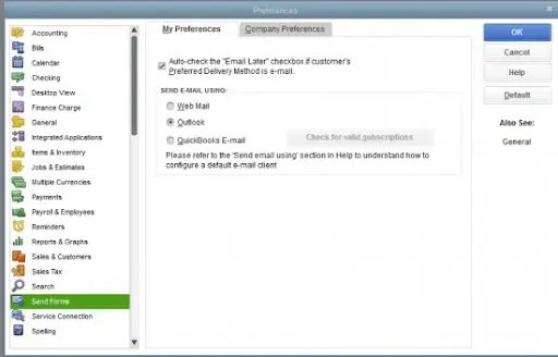 Preferences Tab